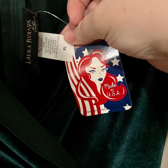 NWT Pinup Girl Monica Swing Dress in Emerald - Picture 4 of 5